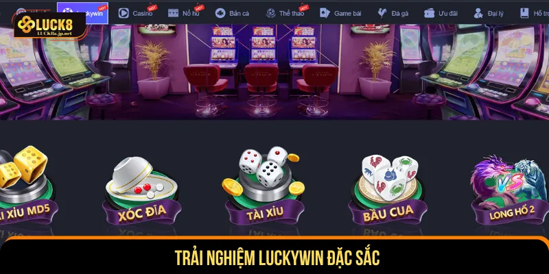 Sân chơi Luckywin kết hợp nhiều tựa game độc đáo